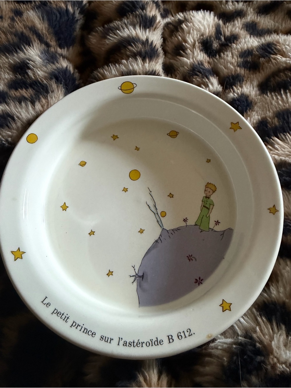 Le Petit Prince Poringer Bowl Gien France RARE the little prince